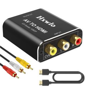 Convertisseur Av Vers Hdmi, Adaptateur Rca Vers Hdmi Pour Ps2/Ps3/Xbox/Dvd/Vhs/Vcr &iquest; Convertisseur Av En Aluminium 1080P Avec Entr&eacute;e Vid&eacute;o Cvbs Composite, Comprend Des C&acirc;bles Hd-Mi Et Rca (Prend En - Neuf