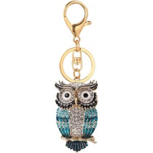 Kal-Porte-Cl&eacute;s Mignon De Strass De Hibou, Pendentif De Porte-Cl&eacute;s De Charme D'animal &Eacute;tincelant - Neuf