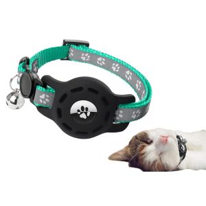 Support De Collier Pour &Eacute;tiquette Airtag Apple - R&eacute;fl&eacute;chissant, R&eacute;glable Et &Agrave; Ouverture Facile Pour Chats Et Petits Chiens - Neuf