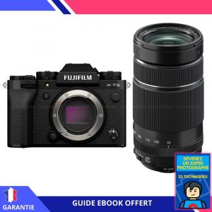 Fujifilm X-T5 Noir + XF 70-300mm f/4-5.6 R LM OIS WR + Ebook ""Devenez Un Super Photographe"" - Appareil Photo Fujifilm - Neuf