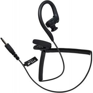 &Eacute;couteurs en forme de G avec tour d'oreille souple - Jack 3,5 mm - One Ear - Listen Only - Casque pour radio, microphones de haut-parleur - Neuf