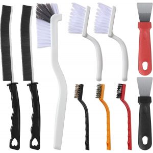 KALANKA-10 Pi&egrave;ces Brosse de Nettoyage des Interstices, Brosse pour Cuisini&egrave;re et Carrelage, Grattoirs pour Joint Poils Durs, Cuisine et Salle de Bain - Neuf