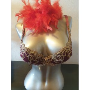 Soutien-Gorge Push-Up Bordeaux Ambra Collection Opulence 85d - Neuf