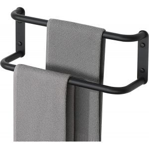 Few-Porte Serviettes Longueur 41.5 Cm Salle De Bain, Barre Porte-Serviettes Mural Porte-Serviettes, En Acier Inoxydable, Fixation Murale &Agrave; Cuisine Ou Douche, Noir Mat - Neuf