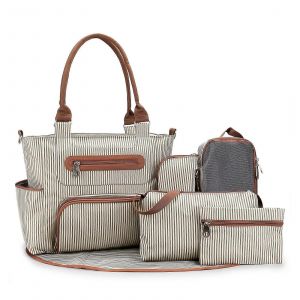 Langer Sac Grand Sac À Dos Pour Le Voyage, Imperméable À L'eau Sac De Messager Avec Landau Bracelet, Élégant Maman Sac À Langer - Neuf