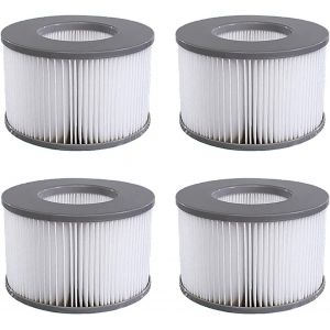 Filtre Spa Lite pour mspa,Filtre pour mspa Lite, pour MSPA Whirlpoal Filter Cartouches filtrantes pour sous Bateaux et Spa Chauds Mod&egrave;le &agrave; partir de 2020 (4 pi&egrave;ces.) - Neuf