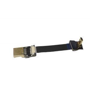 VornixorSarlshop-Micro HDMI plat court 90 degr&eacute;s vers HDMI standard pour Gopro Sony A7RII A7SII A9 A6500 A6300 Ne convient pas pour Sony A6000 Noir (5 cm) - Neuf