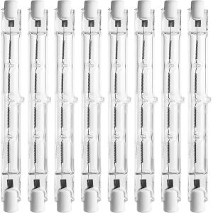 Kalanka-8 Pièces Ampoule Halogène R7s, Ampoule Halogene R7s 118mm 500w Ac220-240v 2800k Blanc Chaud Dimmable Ampoules Halogènes Pour L¿Éclairage De Maison,Travail, Lampadaire Etc - Neuf