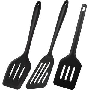 Lot De 3 Spatules En Plastique - Silicone Résistant À La Chaleur - Sans Bpa - Passe Au Lave-Vaisselle - Ustensiles De Cuisine - Spatules Antiadhésives Pour Cuisiner, Cuire Et Retourner - Neuf