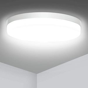 Plafonnier Led Salle De Bain Étanche Ip54, Plafonnier Led Cuisine 36w,4300lm 4000k Blanc Naturel Ø23* 4cm Plafonnier Applicable À Chambre Balcon Couloir Garage - Neuf