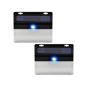 Lot De 2 Lampes Solaires &Agrave; D&eacute;tecteur De Mouvement Avec 136 Led Pour Usage Ext&eacute;rieur - Neuf