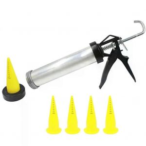 Pêche À La Carpe Appât Fabrication D'appâts De Pêche En Aluminium Bouillette De Fabrication Pistolet Avec 4pcs Buses De Rechange Leurre De Pêche Accessoires Matériel - Neuf