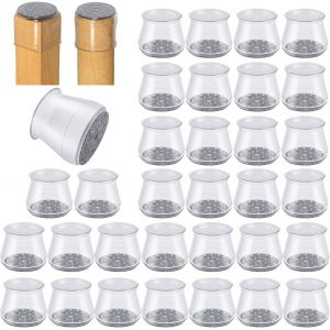 Pack De 32 Pied De Chaise Protecteurs Pour Les Parquets, Faite De Silicone De Feutre, De Protéger Les Sols Contre Les Rayures Et Le Bruit, Pour Un Mouvement Doux Des Pieds De Chaise. - Neuf