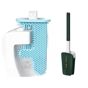 Brosse WC Cactus avec support mural ¿ Outil de nettoyage de salle de bain vert foncé - Neuf