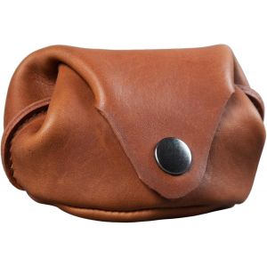 CAUC-Bob' Mini Bourse Monnaie Cuir Vintage Petit Portefeuille Pochette à Monnaie Boîte viennoise Porte-Monnaie Porte Clé Coin Purse Cuir Véritable - Neuf