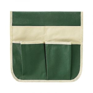 Tabouret De Jardin Ray&eacute; Avec Sac De Rangement Pour Outils, Chariot Et Tabouret &Agrave; Genoux, Coloris Vert Et Beige, 32 X 31,5 Cm - Neuf