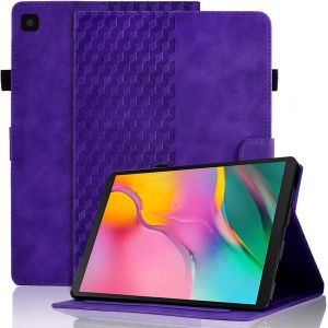 ?tui pour Samsung Galaxy Tab A 10,1"" 2019 - ?tui de protection SM-T510/T515 - En cuir synth&iquest;&iquest;tique - Avec fonction support et porte-cartes - Violet - Neuf