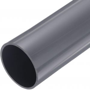 Tube Rigide en PVC de 3 Pouces,Tuyauterie Ronde,Tuyauterie de Quincaillerie,Tuyauterie de 81,4 mm ID et 90 mm OD,Longueur de 9 Pouces,Gris Clair,Haute Résistance aux Chocs - Neuf