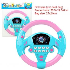 Children's Toy Simulation Small Steering Wheel Copilots Simulated Steering Toy Wheel Early Education Sounding Toy Kid Toys Gift - Neuf