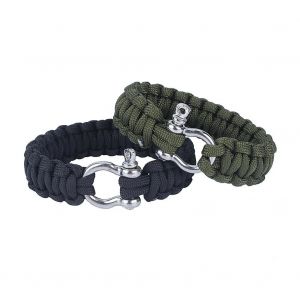 Militaire 550 Paracorde Tiss&eacute; Survie Bracelet Acier Inoxydable Boucle Kit Ext&eacute;rieur - Neuf