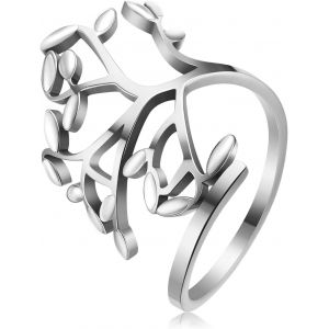 Kahfl-Bague En Acier Inoxydable Bague Arbre De Vie Bague Femme En Acier Inoxydable Bagues Populaires Pour Femme - Neuf