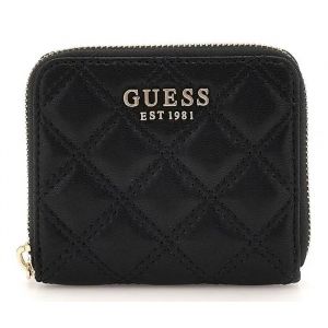 GUESS Porte-monnaie noir pour femme - Giully Zip Around Wallet S 281118 - Neuf