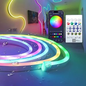 Rgb Ic Neon Ruban Led 3M,5V Usb Bande Led Deco Chambre Avec T&eacute;l&eacute;commande/App Contr&ocirc;le,Sync Musique,Flexible &Eacute;tanche Smart Guirlande Neon Led Tv Pour Cadeau Personnalis&eacute; Diy, Gaming Pc,F&ecirc;te - Neuf