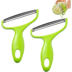 2 PCS Eplucheur L&eacute;gumes,Eplucheur Pomme Terre,Econome Legumes,Decoupe Legumes,Couteaux Et Ustensiles Cuisine pour Le Chou,Le Chou Fris&eacute;,Les Carottes Et Les Concombres (Vert) - Neuf