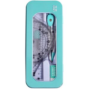 TIANYI-Ensemble de mathématiques 7 pièces, Ensemble de boussole, Ensemble de géométrie, Ensemble de Boussole de Géométrie, Ensemble d'apprentissage complet avec boussole, Gomme, Rapporteur, - Neuf