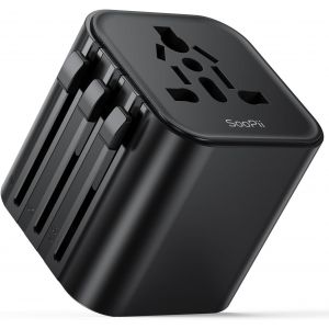 JGD-&iquest; Adaptateur Universel pour Voyages avec Prises CA (Types A, C, G, I) Compatible Prises Internationales : Royaume-Uni, &Eacute;-U, UE, Japon, Irlande, Australie + 200+ Pays - Neuf