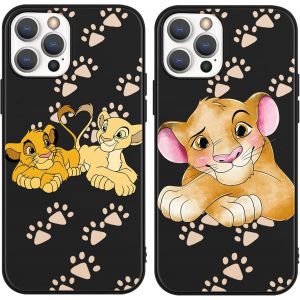 KAL-[2 Pack Noir Coque Pour Xiaomi Redmi Note 11 Pro 4G/5G 2022 6,67,&Eacute;tui Avec Mignon Lion Anime Motif Animaux,Mince Silicone Tpu Bumper Housse Protection Cover Pour Redmi Note 11 Pro,Kawaii - Neuf
