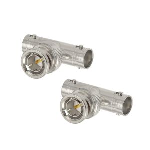 MEVRONISSHOP-Connecteur R&eacute;partiteur BNC 75 Ohm M&acirc;le &agrave; Femelle, pour SDI, HD-SDI, Oscilloscope, CCTV, Syst&egrave;mes de S&eacute;curit&eacute;, Connecteurs de Moniteur, etc(2 Pi&egrave;ces) - Neuf