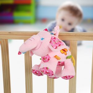 Jouet Suspendu Pour Lit De Bebe, Berceau, Poussette, Dessin Anime, Elephant, Clochette, Jouet En Peluche Apaisant (Rose) - Neuf