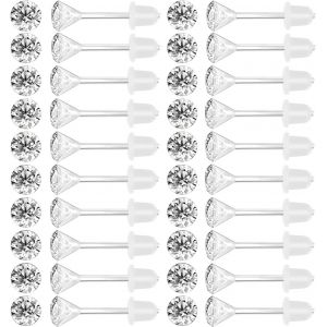 Kal-Boucles D'oreilles Colorées Boucles D'oreilles En Zircone Cubique Boucles D'oreilles Avec Poteau En Plastique Boucles D'oreilles Hypoallergéniques Pour Filles Femmes - Neuf