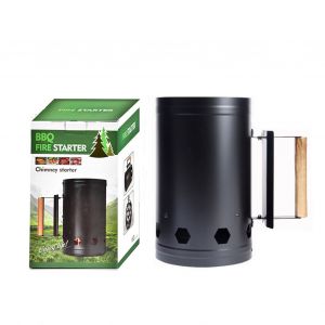 DéMarreur De CheminéE à Charbon De Bois, En Acier Inoxydable RéSistant à La Chaleur, Allume-Feu Rapide, Pour La Cuisine En Plein Air, Noir - Neuf