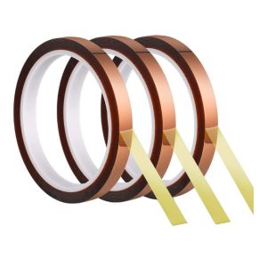 Ruban adh&eacute;sif en Polyimide r&eacute;sistant aux Hautes Temp&eacute;ratures,Soudure,&eacute;lectronique,Imprimante 3D,id&eacute;al pour l'impression d'autocollants- 3 pi&egrave;ces (8 mm x 33 m) - Neuf