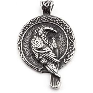 Kales-Southbankstore Collier Corbeau,Pendentif Celtique Viking Odin Corbeau-Cadeau Pour Homme Et Femme - Neuf