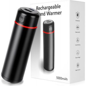 JGD-Flintronic Chauffe-Main Rechargeable, 5000mAh Powerbank Chaufferette Main Reutilisable, Chaufferette Main USB &Eacute;lectrique Portable, Chauffe Mains &Eacute;lectrique avec 3 Niveaux De Chauffage - Neuf