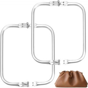 MEVRONISSHOP-Cadre Tubulaire Interne, 2 Pi&egrave;ces Cadres de Sac &agrave; Main en Aluminium, Fermoir Tubulaire Charni&egrave;re Interne, Poign&eacute;es de Cadre de Sac &agrave; Main en Aluminium, pour DIY Fabrication de Sacs (9 x - Neuf