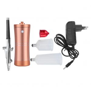 Compresseur d'air portatif, aerographe, pistolet a air comprime, injecteur d'oxygene hydratant, dore - Neuf