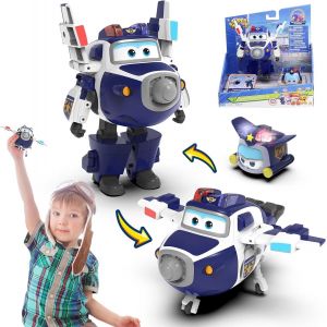 SANSH-EU750425 Transforming Supercharged Paul & Mini Super Pet Paul Toys for 3+ Year Old Boy Girl, Blue, One Size - Neuf