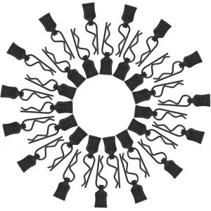 30Pcs Clips De Carrosserie Rc,Clips Rc Clips Carrosserie Voiture Rc Pour Traxxas Redcat Hpi Himoto Hsp Exceed Rc 1/12 1/14 1/16 Coque De Voiture Pi&egrave;ces Scx24 Trx4M Camion Buggy - Neuf