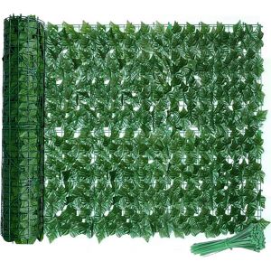 Mevronisshop-Haie Artificielle Faux &Eacute;rable 3m X 1m,Cl&ocirc;ture D&eacute;corative Anti-Uv Pour Jardin Et Balcon,Feuillage R&eacute;aliste Rouleau Prot&egrave;ge Privacy - Neuf