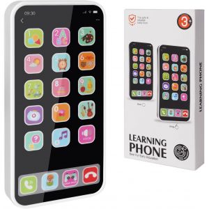 ERYI-Téléphone Jouet Pour Enfants, Jouet D¿Éveil, Le Smartphone Éducatif, Machine D'Apprentissage De L'Anglais Téléphone Portable À Écran Tactile Léger Musical Portable (Blanc) - Neuf
