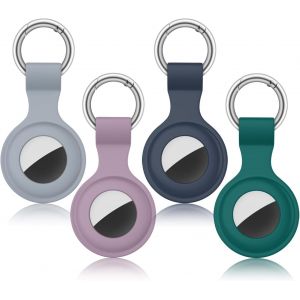 Loc-4 Pièce Étuis Pour Apple Airtag 2021,Airtag Porte Clé - Anti-Chute Et Anti-Rayures Pour Animaux Portefeuilles Et Bagages,Compatible Avec Le Nouvel Air Tag Locator Tracker Étui (Pack B) - Neuf