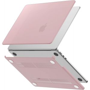 Coque Compatible Avec Macbook Air 13.6 Pouces M4 M3 M2 2025-2022 Release A3240 A3113 A2681, Étui De Protection Housse Rigide En Plastique 13,6"", Rose - Neuf