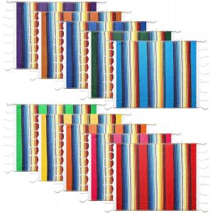 ERYI-10Pcs Napperons Lavables Chemin De Table Mexicain 18,1 X 12,6 Pouces Couverture Mexicaine Pour La Décoration De Fête Mexicaine Ou De Mariage - Neuf