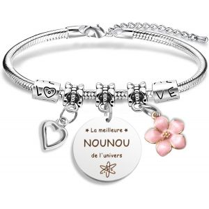 Kalanka-Cadeau Maitresse D'école Cadeau Nounou Bracelet Maitresse Bracelet Atsem Merci Maîtresse Cadeau Fin D'année Scolaire Cadeau Merci Cadeau Assistante Maternelle Cadeau Institutrice Cadeau Prof - Neuf