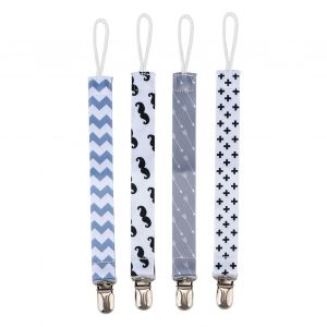 Lot De 4 Attache-Tetines En Coton Pour Bebe (2) - Neuf