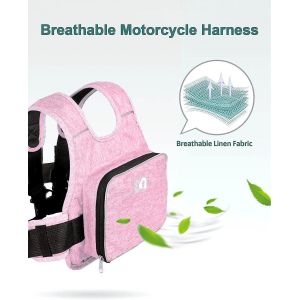 Harnais De Moto Pour Enfants,Harnais De Soins Réglables Pour Enfants,Harnais De Voyage De Sécurité Pour Enfants Amélioré - Neuf